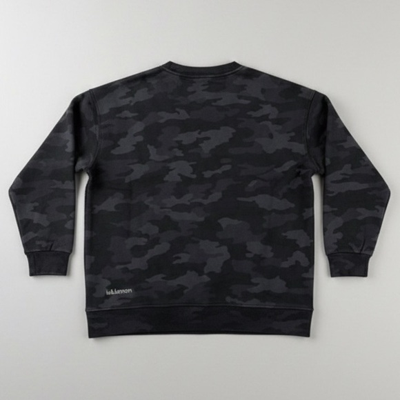 lululemon athletica Tops - Lululemon Athletica Perfectly Oversized Crew In Black Gray Camo Size 4